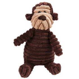 Vocal Animal Plush for Pet Dog Molar Teeth Cleaning Training (Option: Monkey)